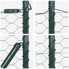 vidaXL Fence Post Green 10 x 0.5 m (50 mm mesh) Steel and PVC