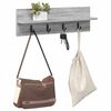 vidaXL Wall-Mounted Coat Rack Grey Sonoma 60 x 10.5 x 18 cm