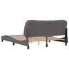 vidaXL Bed Frame with LED without Mattress "Hvar" Grey 160x200 cm