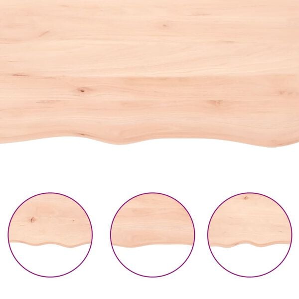 vidaXL Bathroom Countertop 80x50x2 cm Untreated Solid Wood