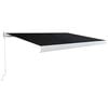 vidaXL Manual Awning with Solar LED 4 x 3 m Burgundy 100% Polyester