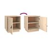 vidaXL Bedside Cabinet 40x34x45 cm Solid Wood Pine