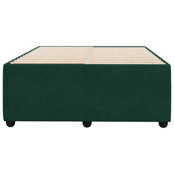 vidaXL Bed Frame without Mattress Dark Green 120x200 cm Velvet