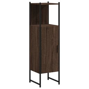 vidaXL Bathroom Cabinet Brown Oak 33x33x120.5 cm Engineered Wood