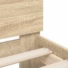 vidaXL Bed Frame with LED Sonoma 137 x 190 cm Engineered Wood