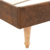 vidaXL Bed Frame without Mattress Brown Faux Suede Leather 135x190 cm Double
