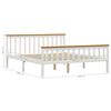 vidaXL Bed Frame without Mattress White Solid Pine Wood 160x200 cm