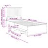 vidaXL Bed Frame with Headboard White 90 x 190 cm Engineered Wood