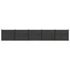 vidaXL Fence Panel 5 pcs WPC and Aluminium Black