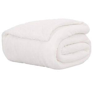 vidaXL Throw Blanket White 220 x 240 cm 2.67 kg Fleece