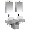 vidaXL Bathroom Cabinet Set 5 pcs Concrete Grey Engineered Wood