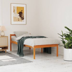 vidaXL Senior Bed without Mattress Wax Brown 90x190 cm Solid Wood Pine