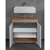 Trendteam Sink Vanity Unit Amanda White and Knotty Oak