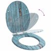 vidaXL Toilet Seat Blue 44 x 38 cm MDF board