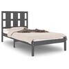 vidaXL Bed Frame without Mattress Grey 100x200 cm Solid Wood Pine
