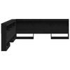 vidaXL Storage Headboard with Shelf Black Oak 200 cm Engineered Wood