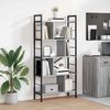 vidaXL Bookshelf Grey Sonoma 75 x 30 x 156 cm Engineered Wood