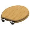 SCH&Uuml;TTE Toilet Seat with Soft-Close NATURAL BAMBOO