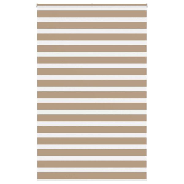 vidaXL Zebra Blind Sand Brown 140x230 cm Fabric Width 135.9 cm Polyester