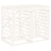 vidaXL Double Wheelie Bin Storage White Solid Wood Pine