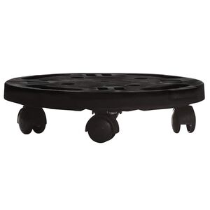 vidaXL Plant Trolley | Black | Polypropylene | Compact | Rotatable