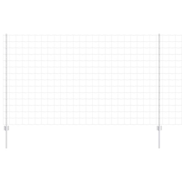 vidaXL Fence with Post Silver 1.4 x 10 m Steel