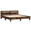 vidaXL Bed Frame without Mattress Smoked Oak 200x200 cm