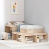 vidaXL Bed Frame without Mattress 75x190 cm Small Single Solid Wood Pine