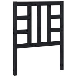 vidaXL Bed Headboard Black 81x4x100 cm Solid Wood Pine