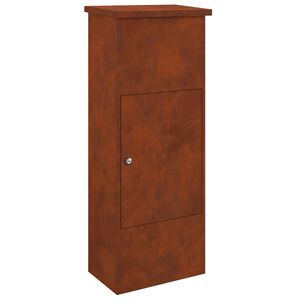 vidaXL Parcel Drop Box Rusty 44.5 x 29 x 110.5 cm Weathering Steel