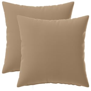 vidaXL Cushion Cover 2 pcs HEERLEN Taupe 30 x 30 cm Polyester