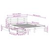 vidaXL Bed Frame with Drawers without Mattress Wax Brown 120x190 cm Small Double