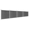 vidaXL Fence Panel Set WPC 699x146 cm Black