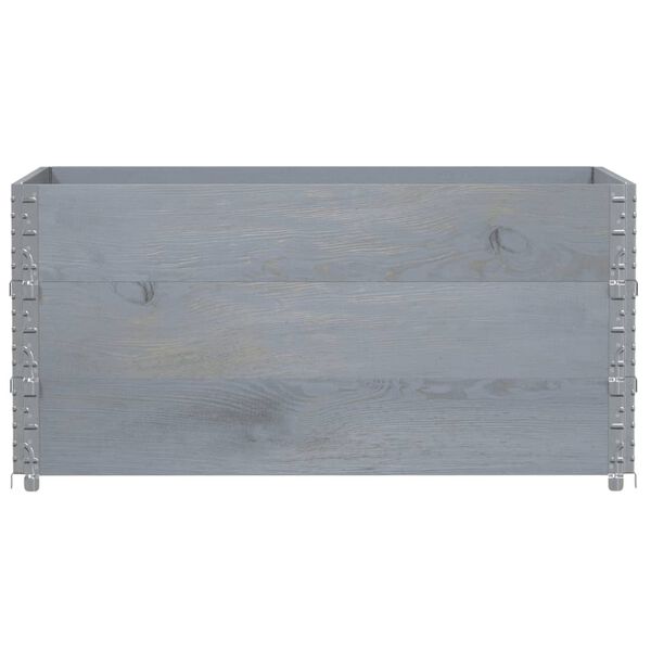 vidaXL Garden Planter Grey 120x80 cm Solid Wood Pine
