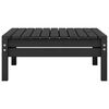 vidaXL 3 Piece Garden Lounge Set Black Solid Pinewood