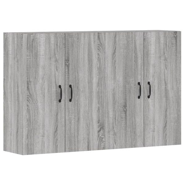 vidaXL Wall Mounted Cabinets 2 pcs Grey Sonoma Engineered Wood