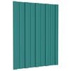 vidaXL Roof Panel 12 pcs Green 60 x 45 cm Galvanised steel