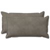vidaXL Cushion Cover 2 pcs HOUTEN Light Grey 40 x 80 cm Velvet