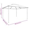vidaXL Gazebo Pavilion Tent Canopy 4x4 m Steel Beige