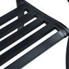 vidaXL Garden Bench 125 cm Black Steel