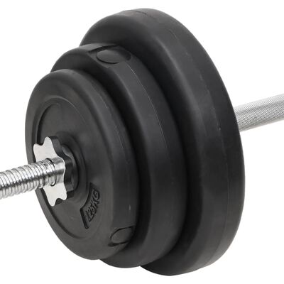 vidaXL Barbell and Dumbbell with Plates Set 90 kg