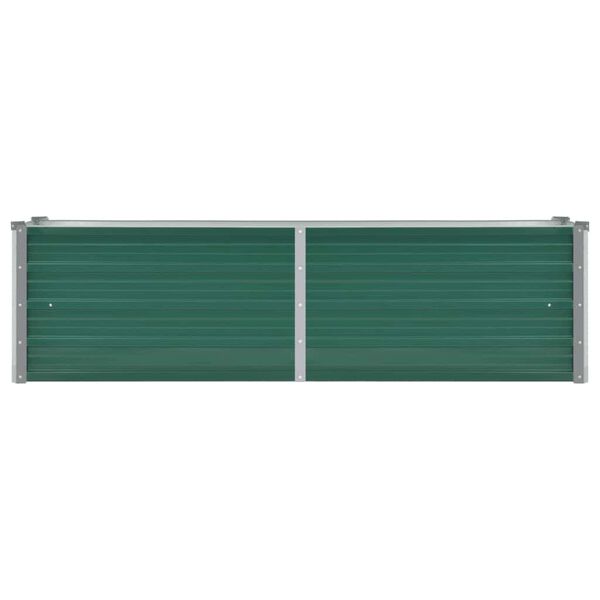 vidaXL Garden Raised Bed Galvanised Steel 160x40x45 cm Green