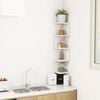 vidaXL Wall Corner Shelf White 20x20x127.5 cm Engineered Wood
