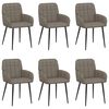 vidaXL Dining Chairs 6 pcs Faux Leather Grey 57 x 50 x 85 cm