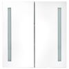 vidaXL LED Bathroom Mirror Cabinet Shining Grey 62x14x60 cm