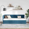 vidaXL Corner Bed Frame with Headboard Blue 80 cm x 200 cm Velvet