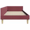 vidaXL Corner Bed Frame with Headboard Wine Red 100 x 200 cm Fabric