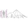 vidaXL Teepee Tent with Roof Green and Grey 312 x 312 x 197 cm