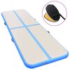 vidaXL Inflatable Gymnastics Mat with Pump 500x100x10 cm PVC Blue