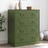 vidaXL Sideboard Olive Green 67x39x83 cm Steel